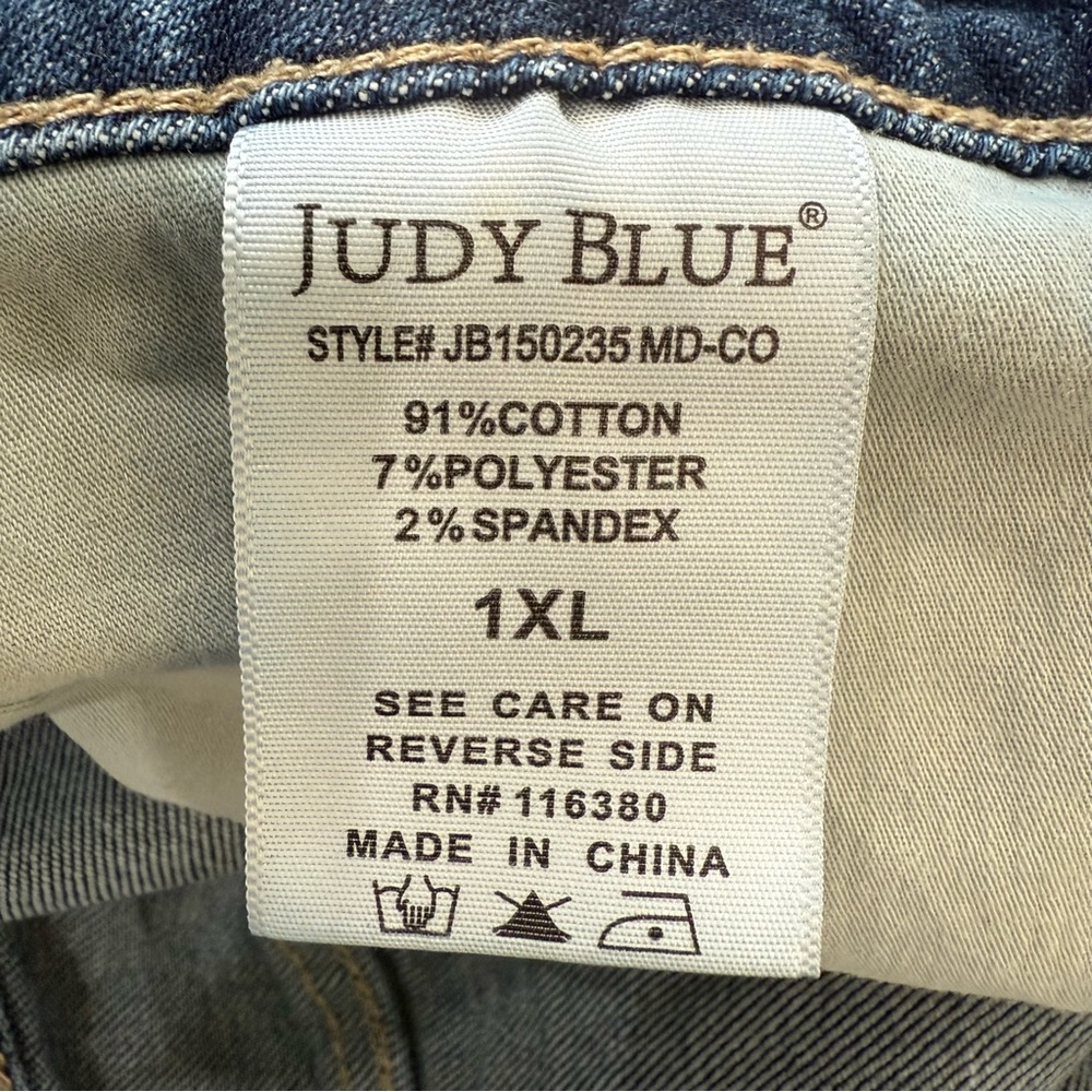 Judyβ Blue denim shorts medium wash size 1XL - Picture 6 of 6